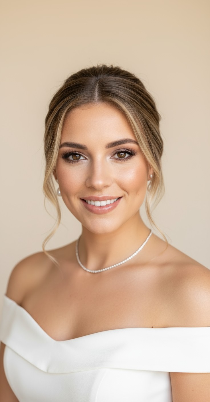 After Romantic Updo For Wedding